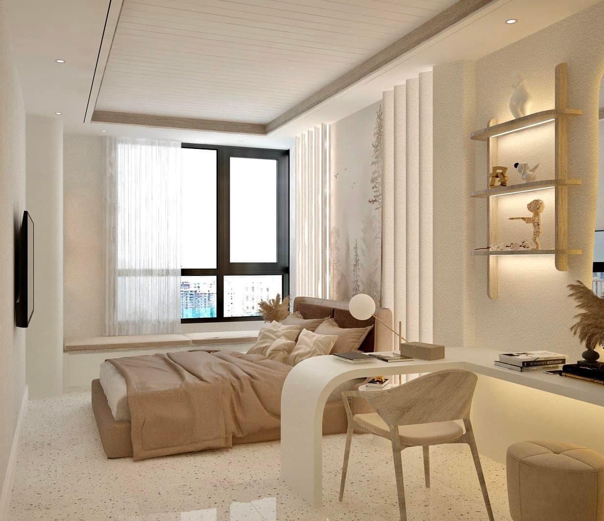 Thiết kế nội thất căn hộ 2 phòng ngủ hiện đại 2 du an thiet ke thi cong can ho 2 phong ngu hien dai 7
